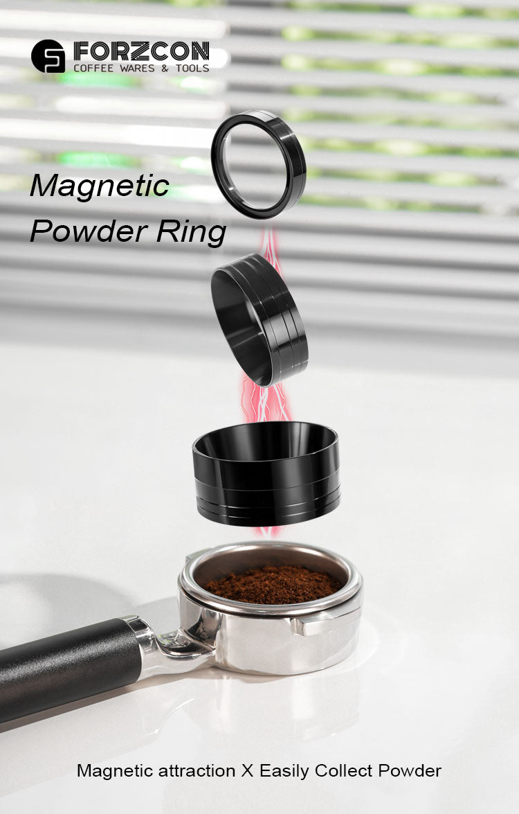 Stainless steel magnetic powder collection ring.