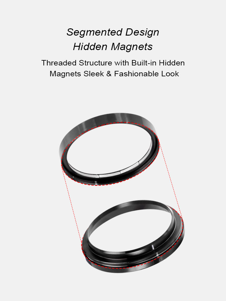 Stainless steel magnetic powder collection ring.