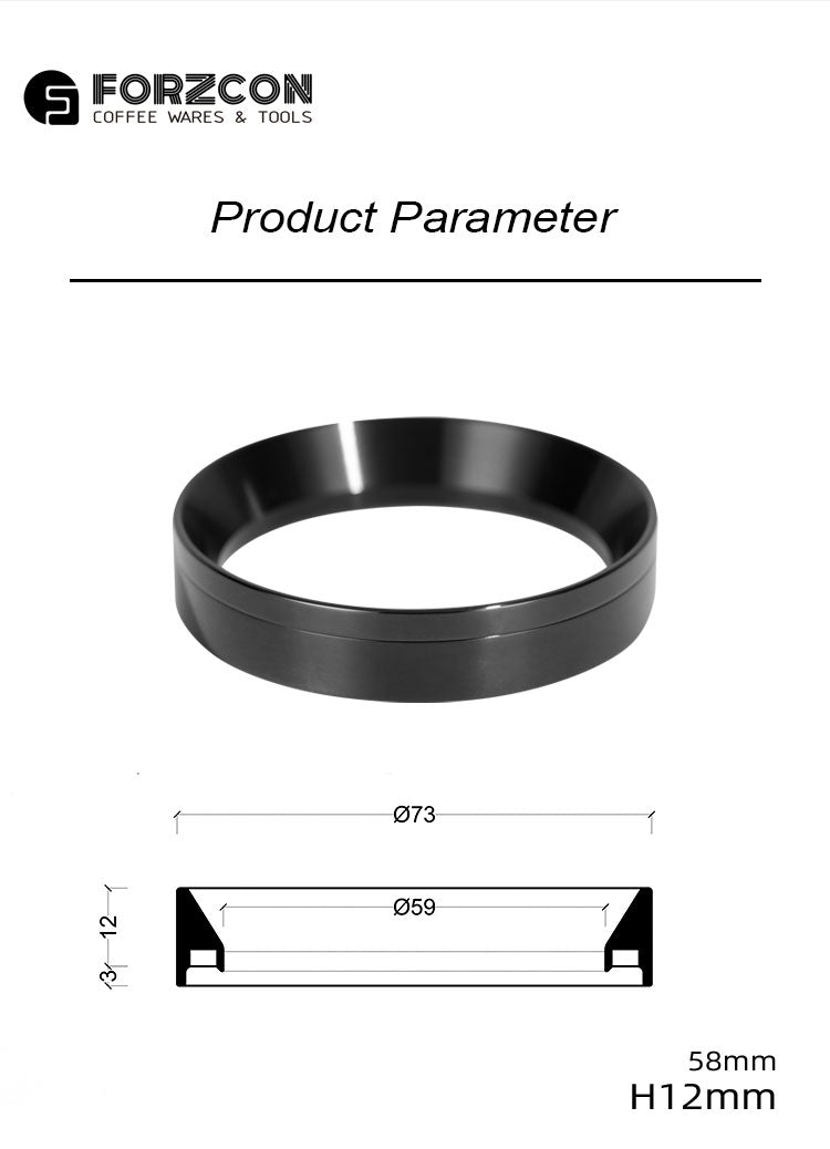 Stainless steel magnetic powder collection ring.