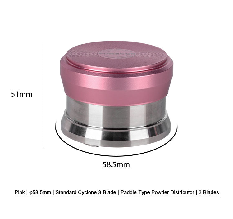 58mm powder-coated Italian fabric powder utensil series.