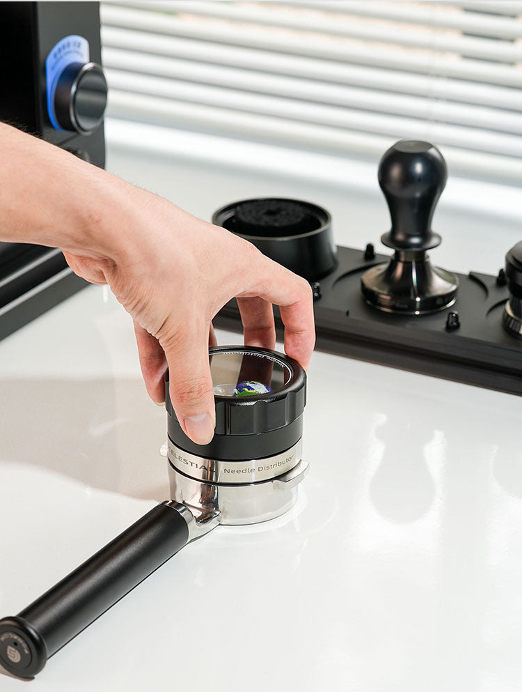 Celestial planetary bloomers for espresso brewing equipment.