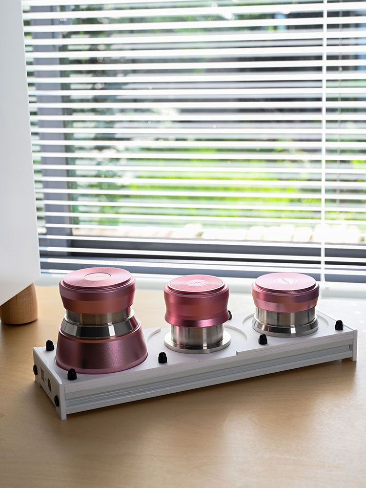 58mm powder-coated Italian fabric powder utensil series.