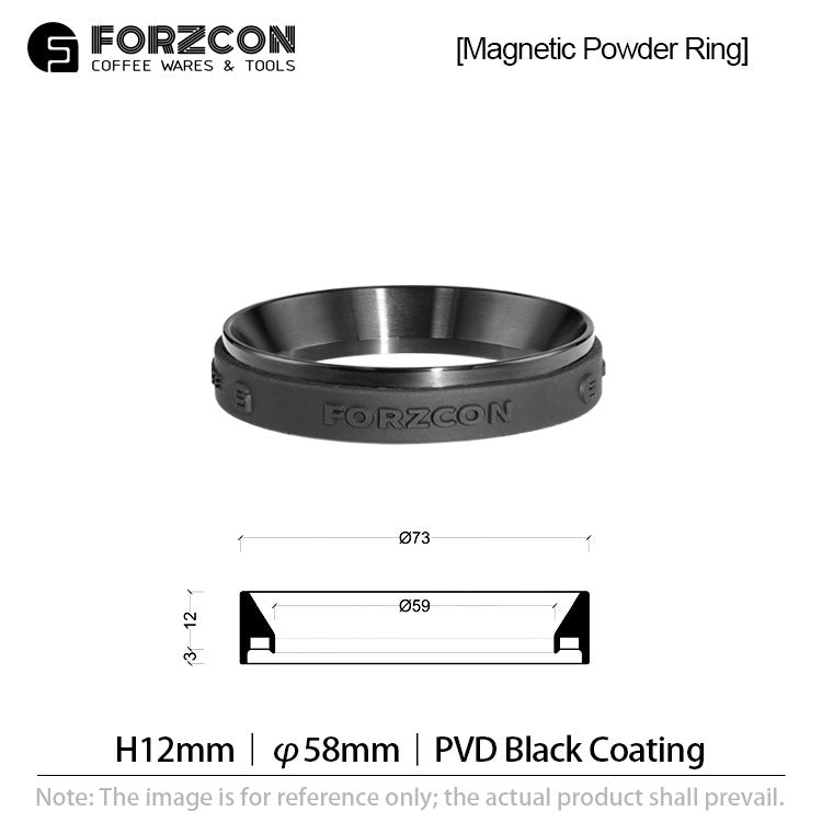 Stainless steel magnetic powder collection ring.
