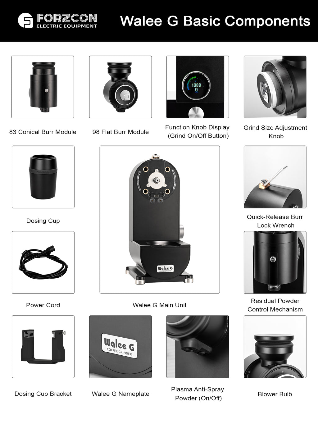 Walee G Single-Dose Electric Coffee Grinder