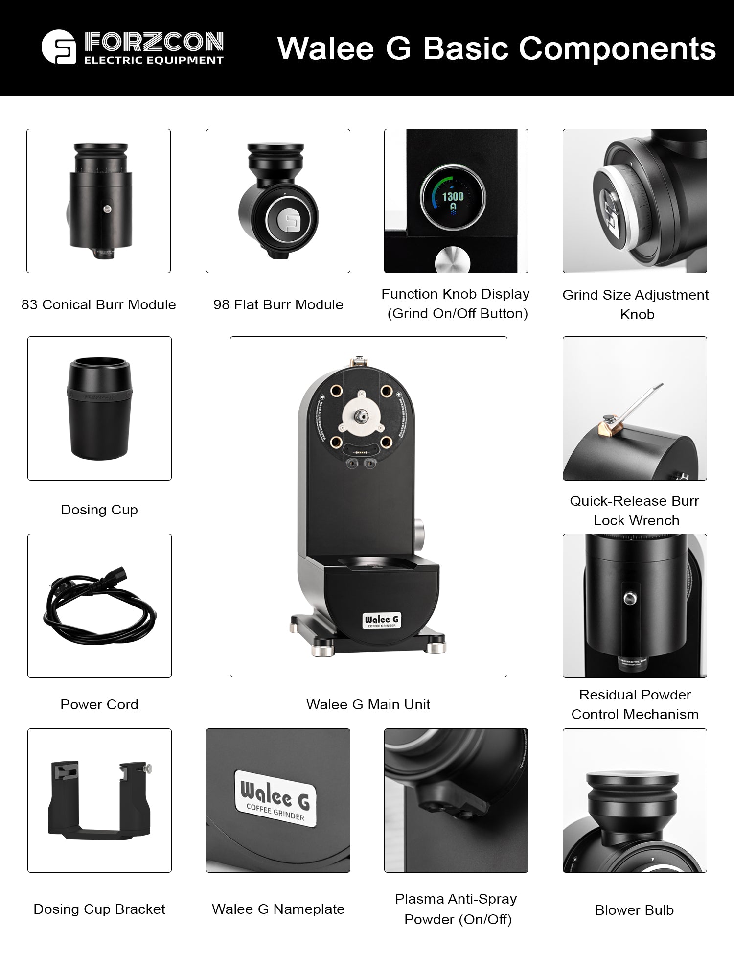 Walee G Single-Dose Electric Coffee Grinder