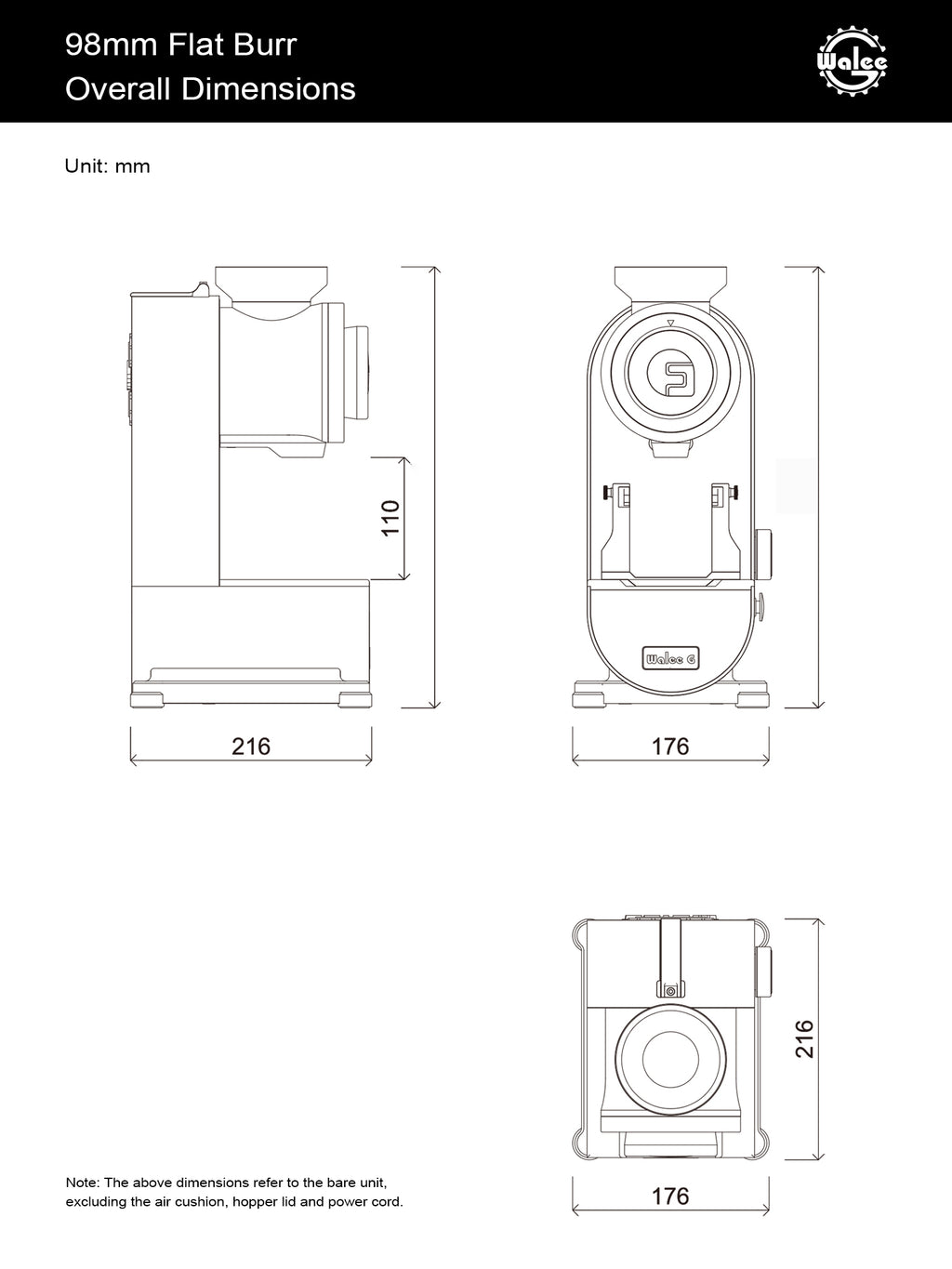 Walee G Single-Dose Electric Coffee Grinder