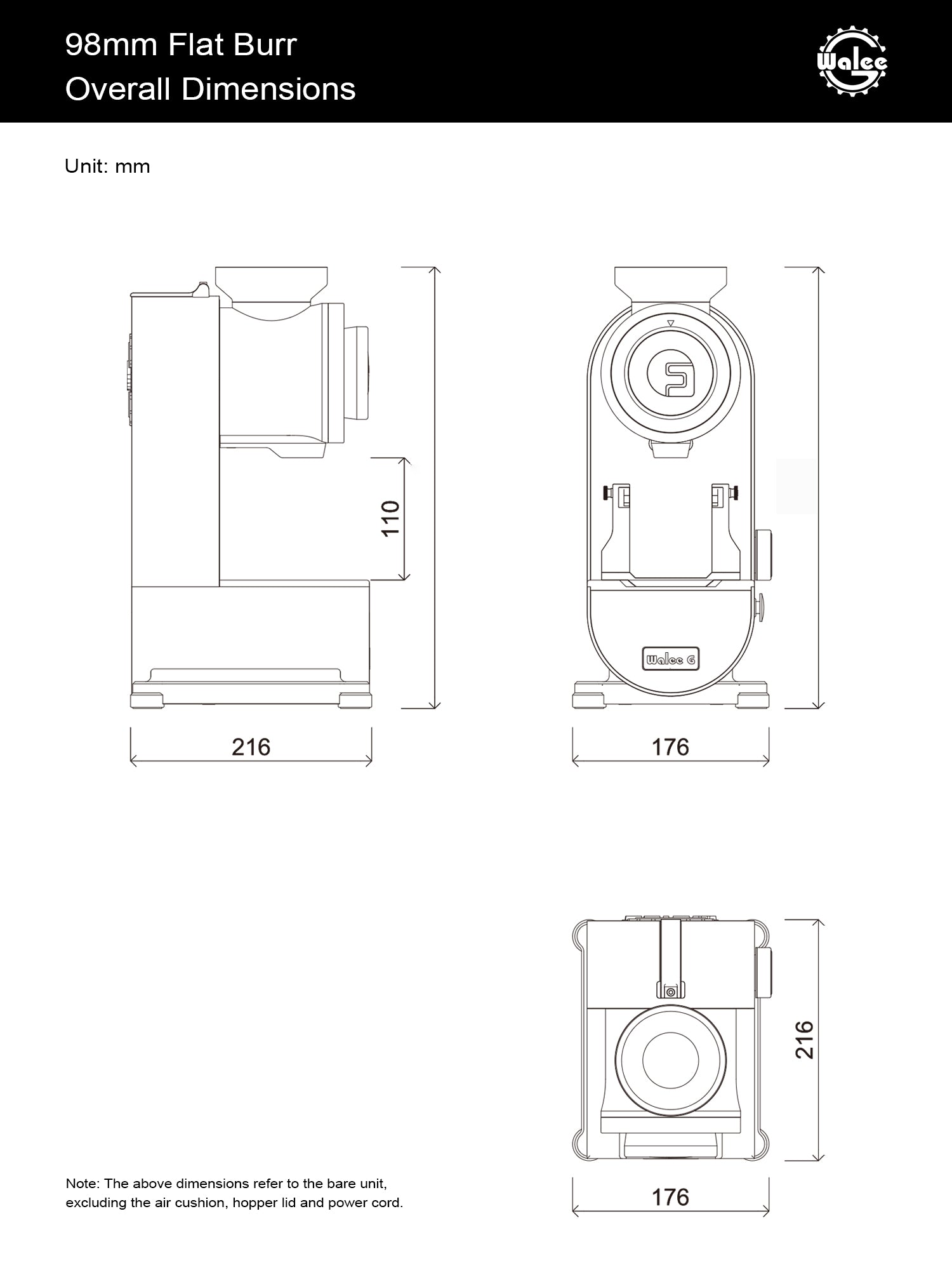 Walee G Single-Dose Electric Coffee Grinder