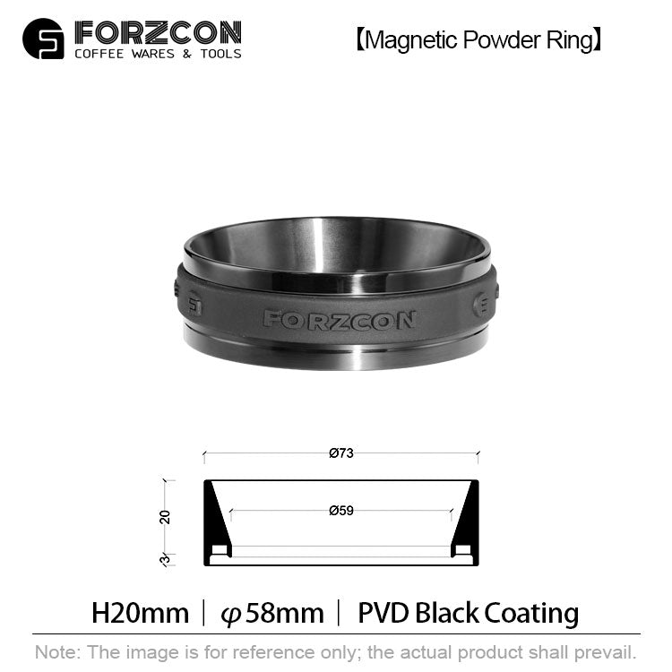 Stainless steel magnetic powder collection ring.