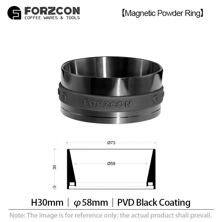 Stainless steel magnetic powder collection ring.
