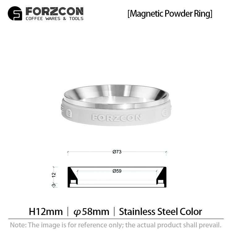 Stainless steel magnetic powder collection ring.