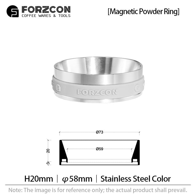 Stainless steel magnetic powder collection ring.